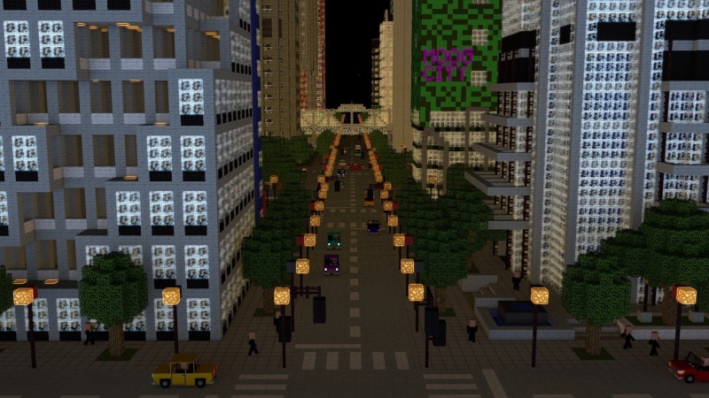 Minecraft, Street, City, Mojang, Building, 1080P, Moog City, Video Game