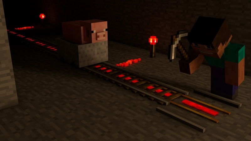 no people, mine, video games, in a row, large group of objects, control, motion, axes, railway, flooring, technology, indoors, arts culture and entertainment