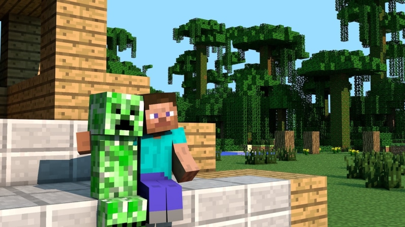 1080P, minecraft, x, Jungle, games, hd, houses, video, creeper, architecture, Video Games, steve, art