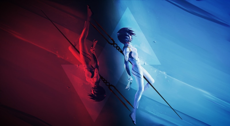 illustration, evangelion, young adult, ocean, deep, lcl, real people, longinus spear, space, blue, adult, rei, water, photoshop, woman, ayanami, nature