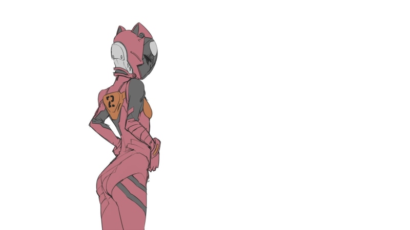 simple, rebuild, soryu, background, langley, genesis, evangelion, 1080P, neon, asuka