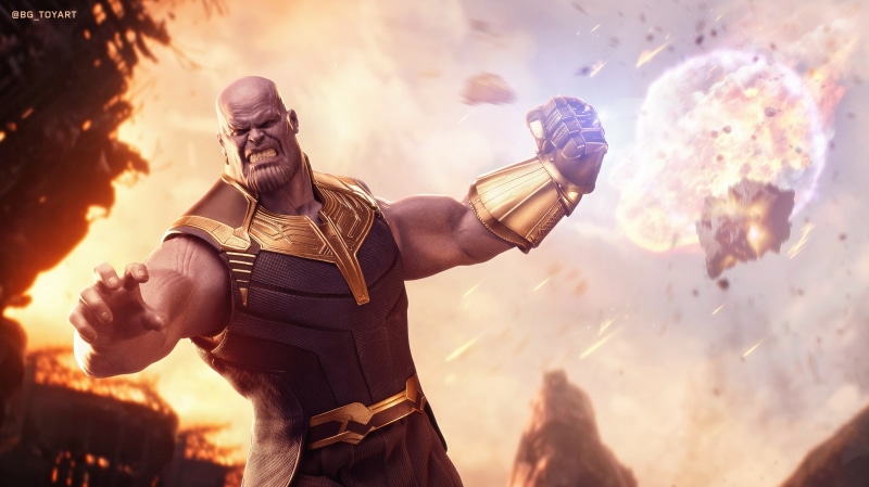Thanos, Infinity Gauntlet, 8K, Marvel Comics, Figurine, Movie, Avengers: Infinity War