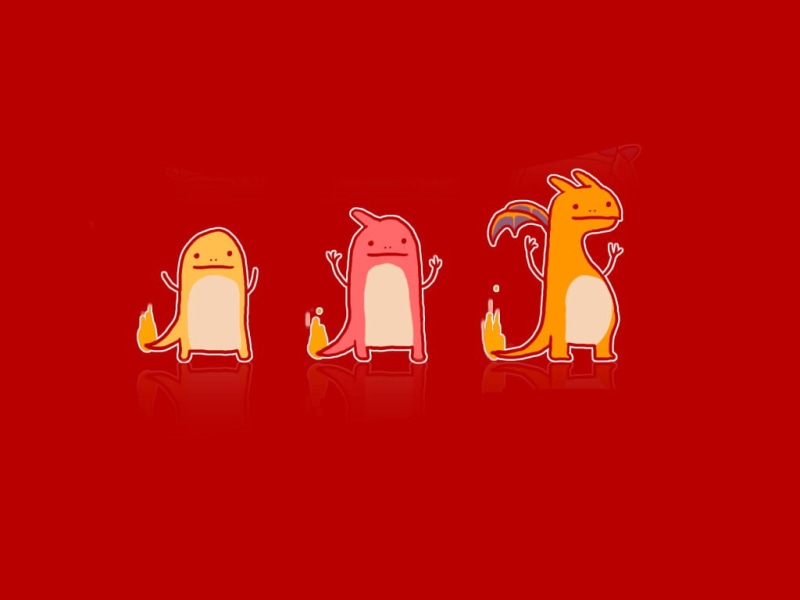 red, Pokémon, illuminated, human representation, stickers, Charmander, dinosaur, creativity, three, representation, copy space, holiday - event, celebration