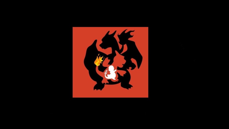 Charmander, Charmeleon, black color, black background, art and craft, studio shot, red, minimalism, copy space, male likeness, nature, communication, 1080P