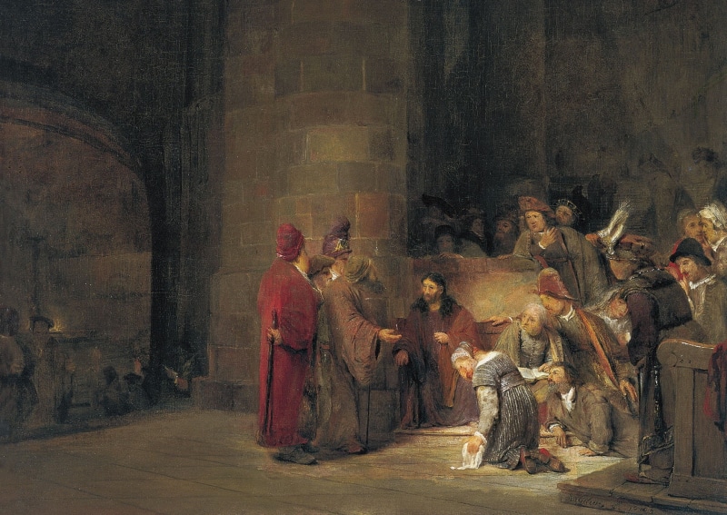 1080P, religion, Art de Gelder, picture, mythology, Christ and the Sinner