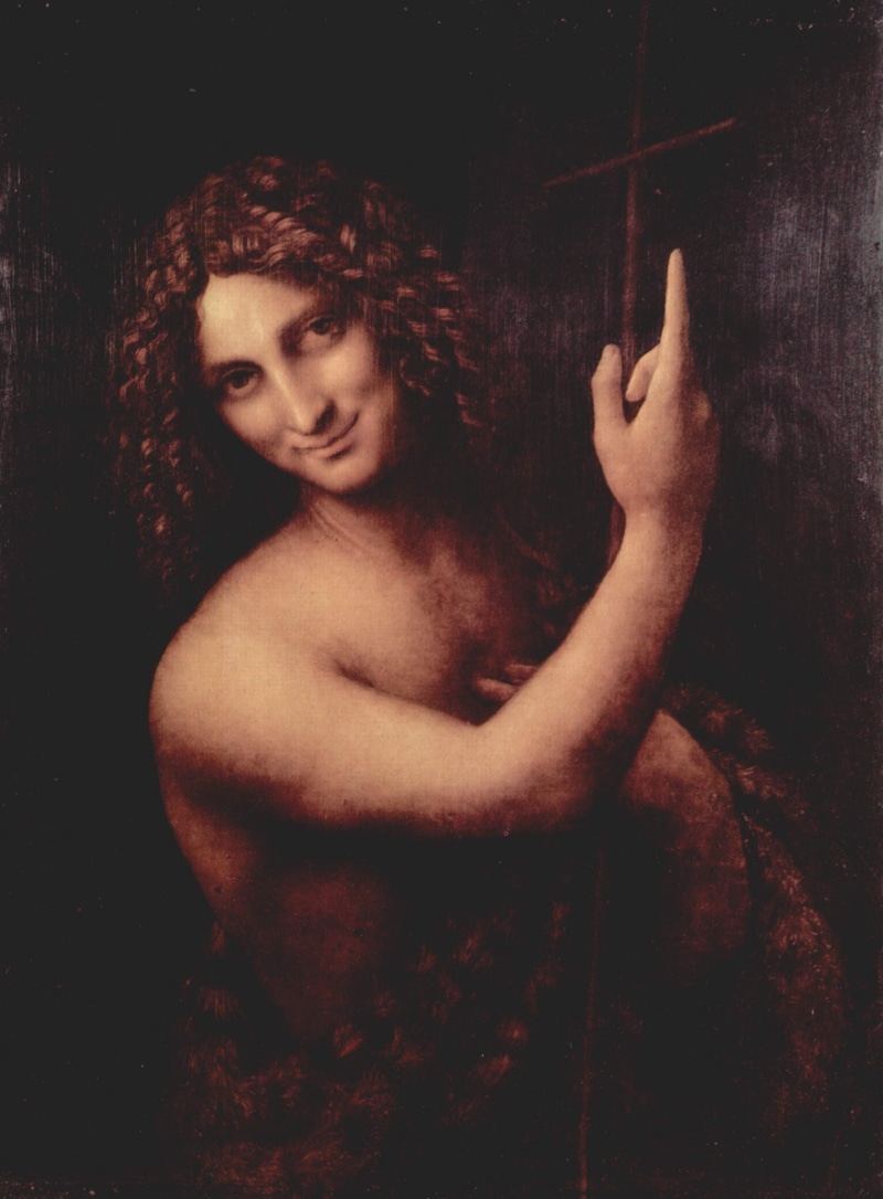 high renaissance, beauty, women, 1513-1516, artwork, contemplation, 2K, real people, people, saint jean baptist, cross, faith, three quarter length, sensuality