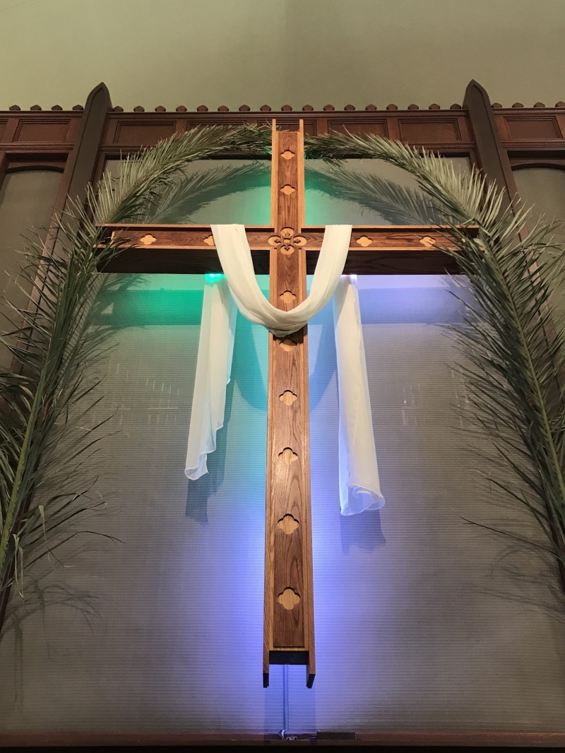 sky, no people, spirituality, jesus, building, day, celebration, sanctuary, nature, holy, symbol, wood - material, christianity, low angle view, easter cross