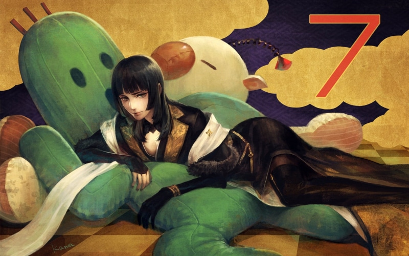 portrait, Games, 1080P, young adult, innocence, relaxation, women, casual clothing, art and craft, lifestyles, Final Fantasy, one person, sitting, young women