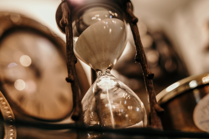 wooden, retro, antique, focus on foreground, hourglass, timepiece, indoors, glass, close-up, blur, clock, nature, instrument of time, timer, selective focus