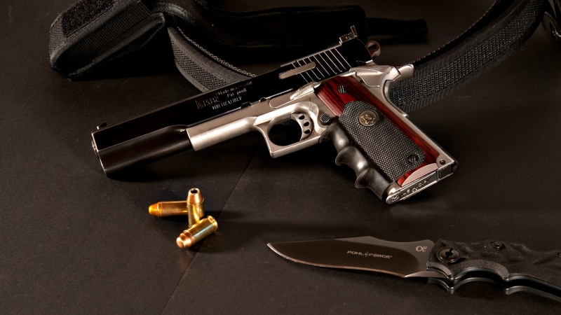 knife, black, Alpha 2, semi, near, pocket, custom, gray, automatic, Peters Stahl, 4K, ACP, Pohl Force, .45, pistol, Colt M1911