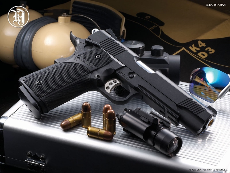 still life, security, fake gun, protection, handgun, metal, choice, gun, communication, aggression, warning sign, table, Airsoft, no people, law, bullet