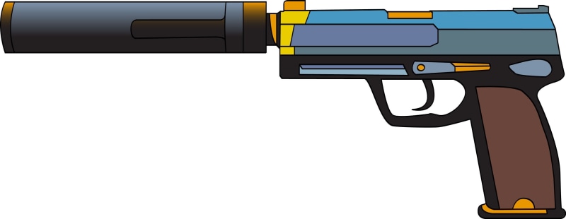 gray, usp, yellow, transportation, no people, pistol, push button, cut out, computer, white color, technology, copy space, machinery, blue, 2K, computer icon
