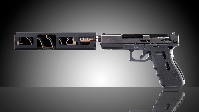 bullet, metal, crime, protection, security, violence, pistol, weapons, indoors, danger, handgun, social issues, self-loading, no people, 1080P, gray background