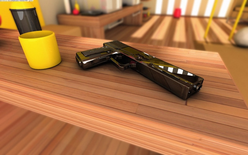 homes, view, 1080P, pistols, tables, guns