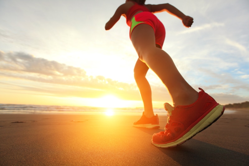 lifestyles, one person, shoes, sport, full length, women, dawn, physical activity, 4K, healthy lifestyle, outdoors, land, walking, shoe, real people, cloud - sky