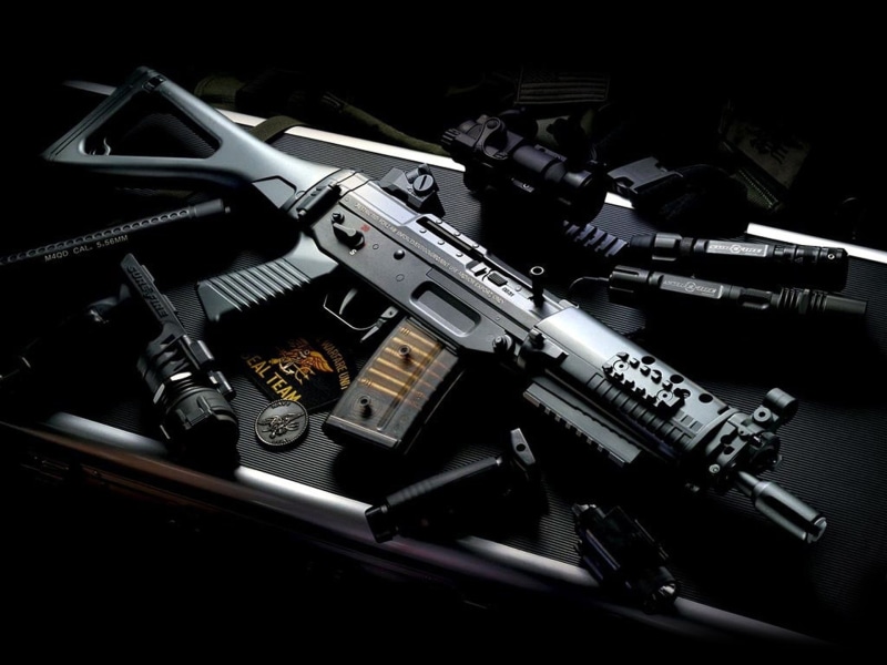rifle, military, 1080P, machine, gun, guns, assault, police, weapons, swat, weapon