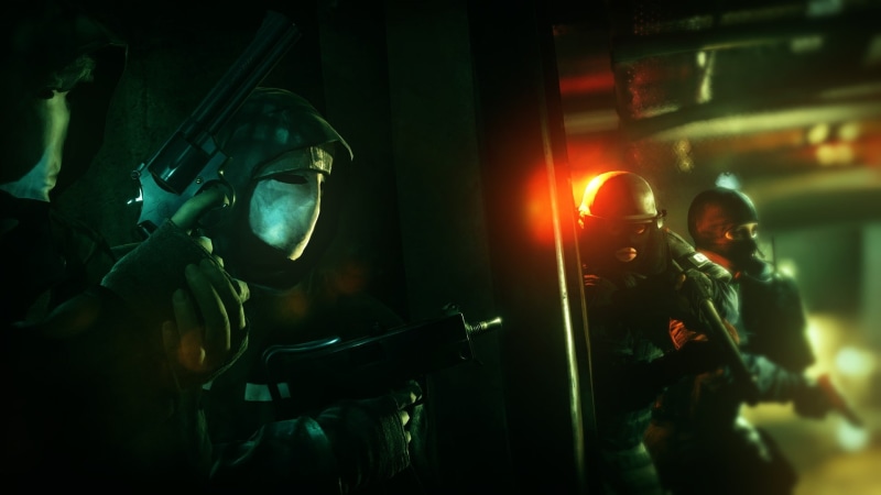 1080P, real people, dark, headshot, portrait, headwear, occupation, indoors, Rainbow Six: Siege, illuminated, adult, security, SWAT, helmet, industry