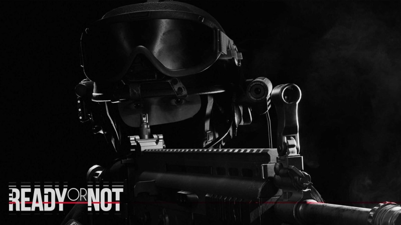 Ready or Not, communication, metal, studio shot, indoors, SWAT, machinery, dark, 1080P, FN SCAR, military, equipment, government, people, aggression, video games