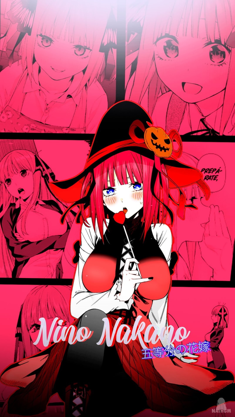 red, Nakano Nino, anime landscape, collage, anime girls, manga, 1080P, 5-toubun no Hanayome