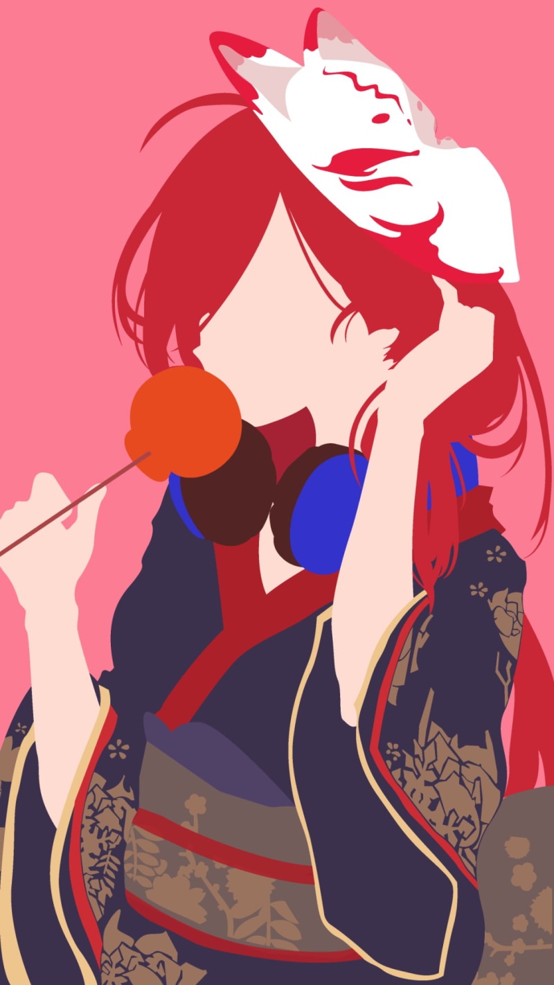 headphones, anime girls, simple, simple background, 1080P, 5-toubun no Hanayome, Nakano Miku, anime