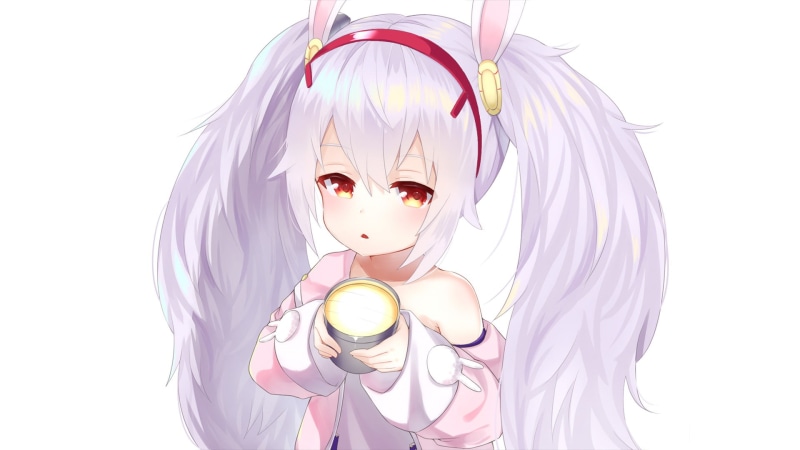 white color, women, Laffey (Azur Lane), mask - disguise, female likeness, studio shot, 1080P, Azur Lane, costume, celebration, indoors, art and craft