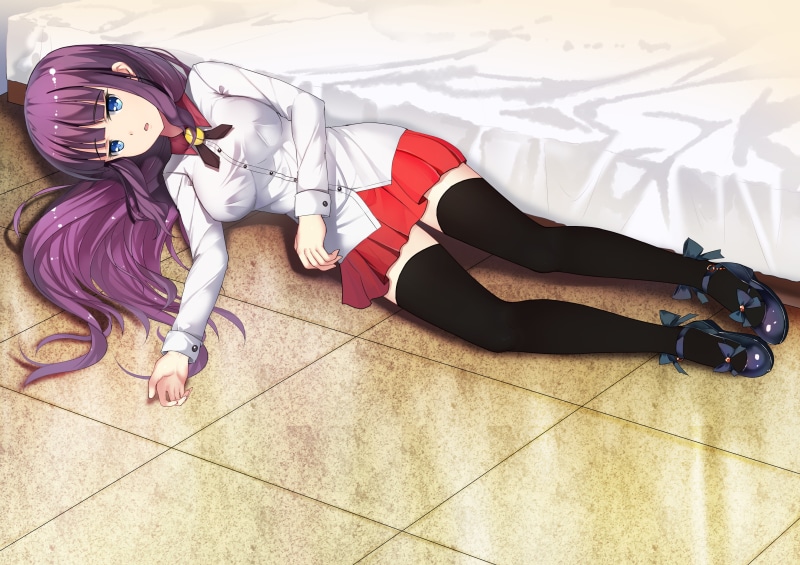 takimoto, aqua, seifuku, long, hifumi, new, skirt, bow, 261058, 2K, purple, shirt, game!, tagme, hair, (artist), eyes, com, thighhighs, konachan