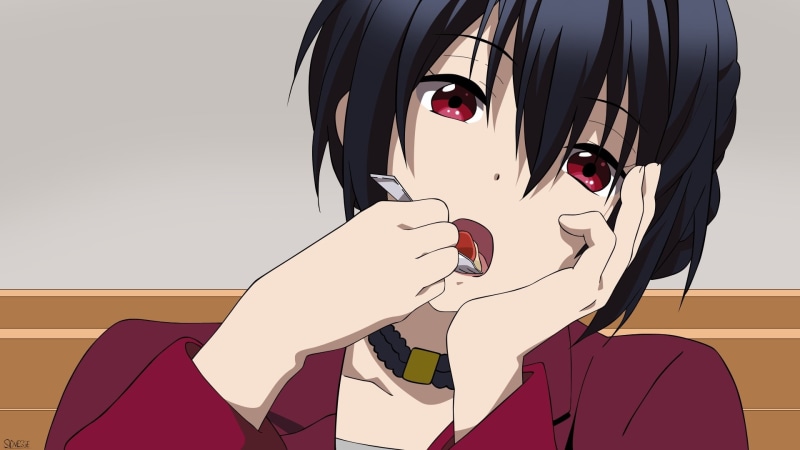 konachan, shitai!, touka, takanashi, short, chuunibyou, red, com, collar, black, vector, hair, food, koi, 1080P, 244647, demo, watermark, eyes