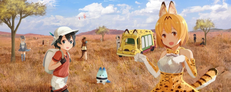 Shoebill (Kemono Friends), Anime, Serval (Kemono Friends), 1080P, Kemono Friends, Kaban (Kemono Friends)