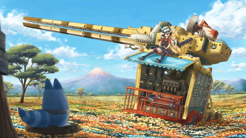 Lucky Beast (Kemono Friends), 1080P, Kemono Friends, Kaban (Kemono Friends), Serval (Kemono Friends), Anime
