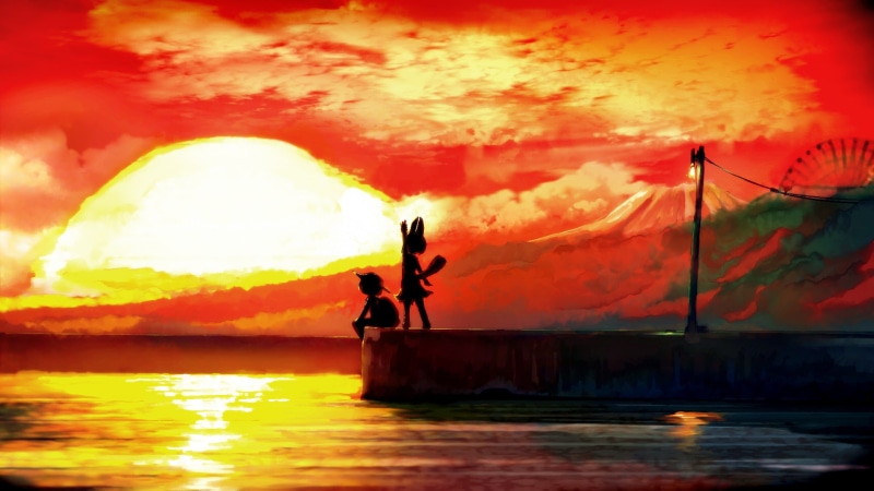 Kaban (Kemono Friends), Silhouette, Serval (Kemono Friends), Anime, Kemono Friends, 1080P
