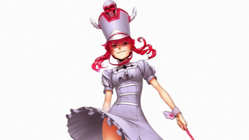 Jakuzure Nonon, adult, dress, indoors, samurai, creativity, young adult, hairstyle, looking at camera, young women, studio shot, costume, one person, females