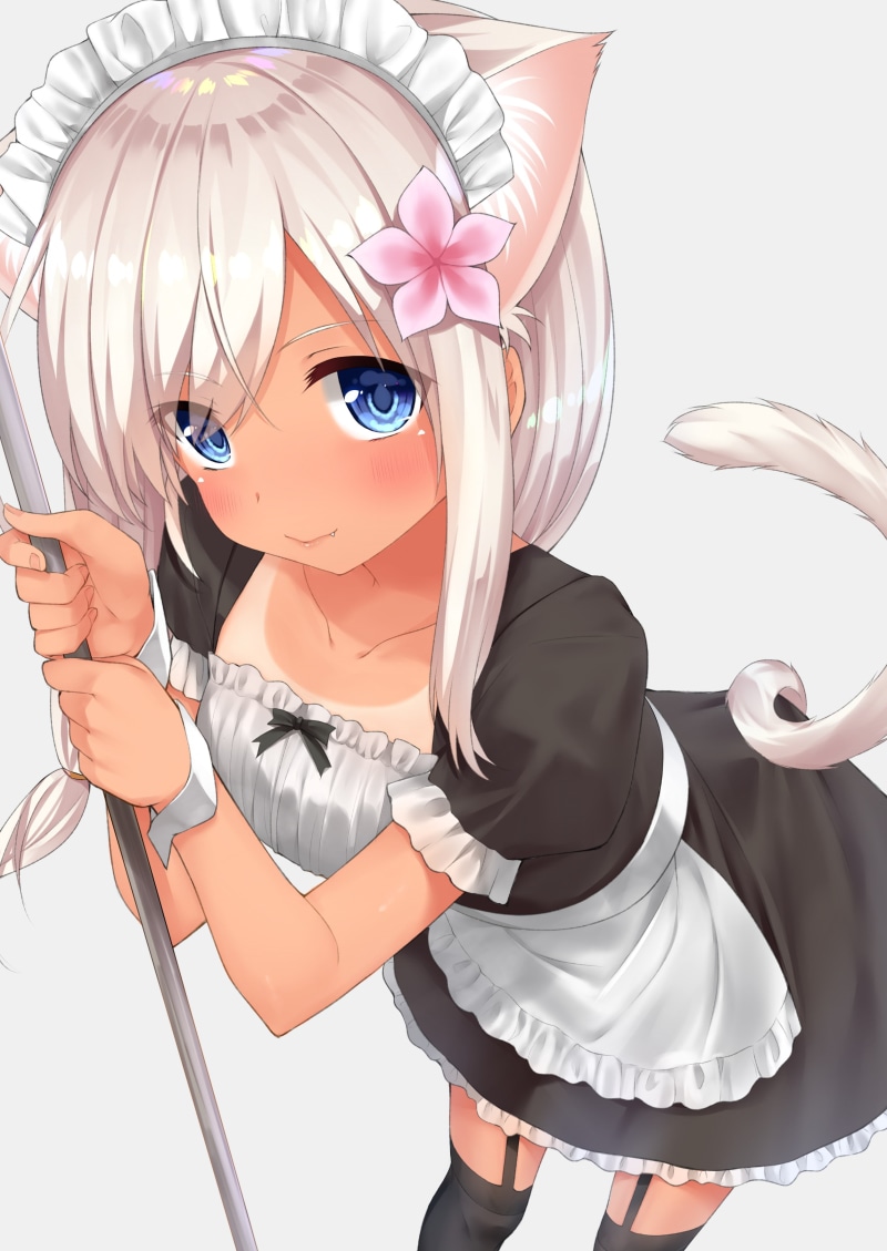 emotion, clothing, silver hair, Kantai Collection, beauty, tan lines, three quarter length, leisure activity, traditional clothing, real people, white  background