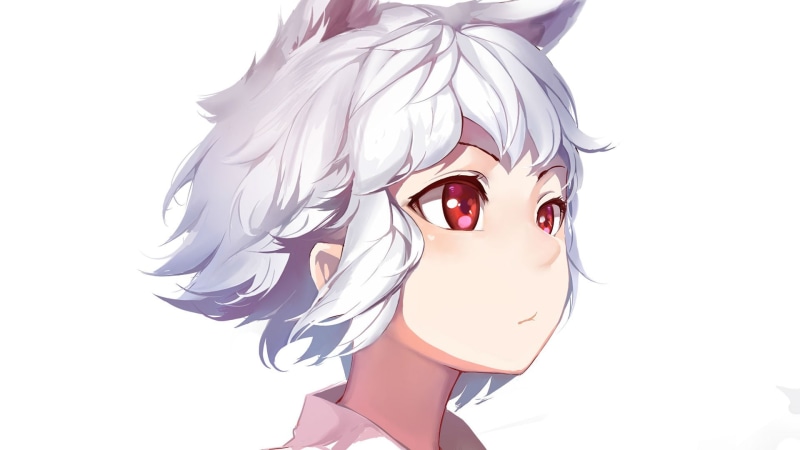 hairstyle, women, beauty, one person, cut out, human face, portrait, Okamimimi, females, Touhou, lifestyles, short hair, indoors, human body part, white background