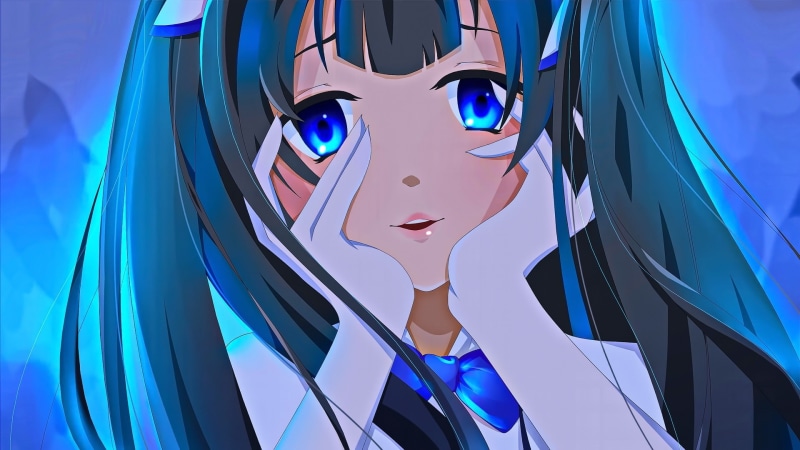 multi colored, anime, Hestia, long hair, close-up, blue, day, human representation, glass - material, Dungeon ni Deai wo Motomeru no wa Machigatteiru Darou ka