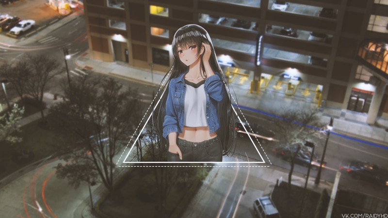 anime, 4K, picture-in-picture, street, Youkoso Jitsuryoku Shijou Shugi no Kyoushitsu e, Horikita Suzune, anime girls