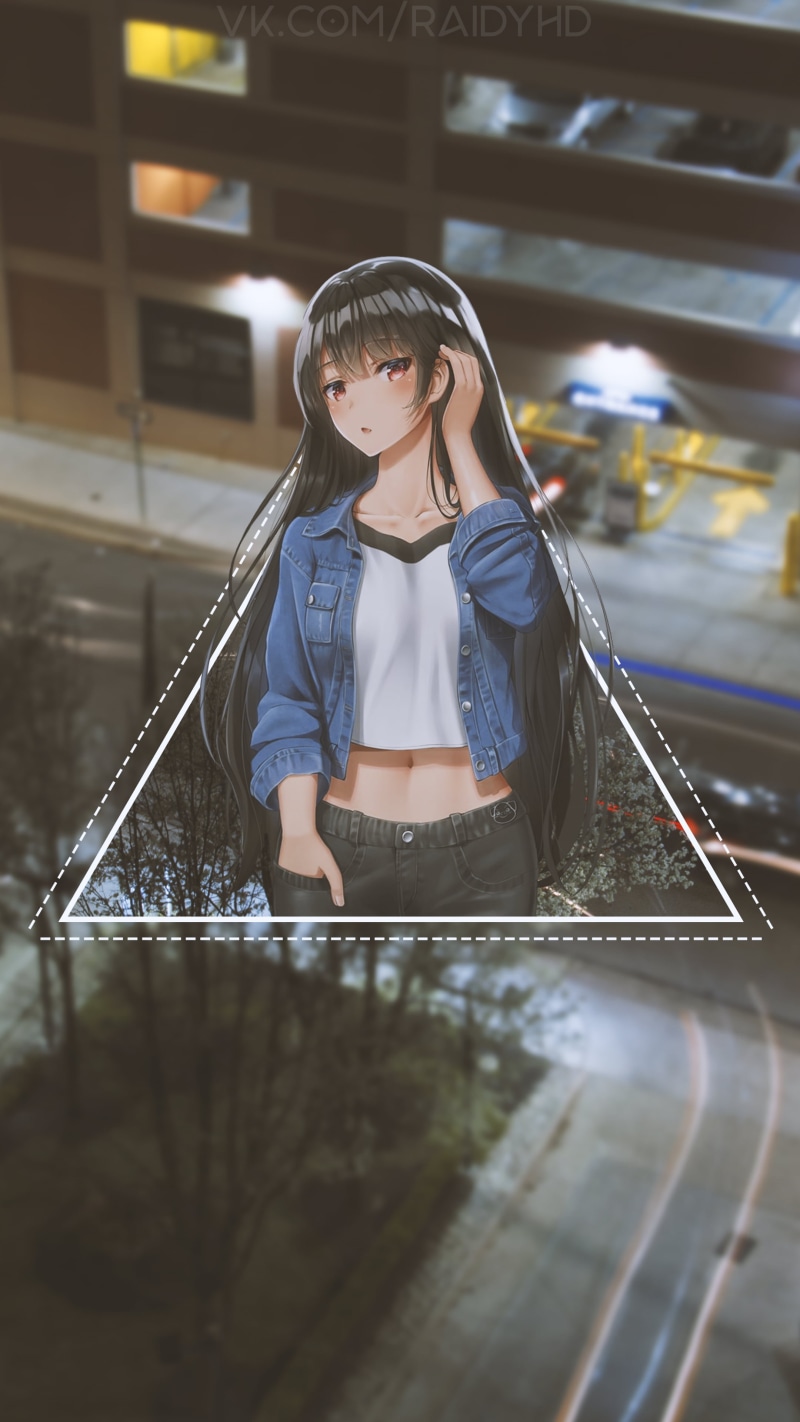 picture-in-picture, anime girls, anime, street, Youkoso Jitsuryoku Shijou Shugi no Kyoushitsu e, Horikita Suzune, 4K