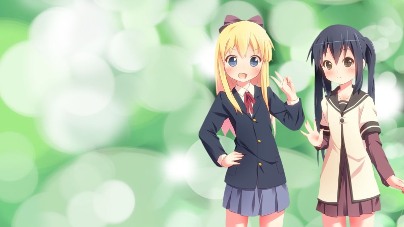 crossover, human representation, green, fan art, two people, celebration, art and craft, representation, disguise, day, white skin, outdoors, anime girls