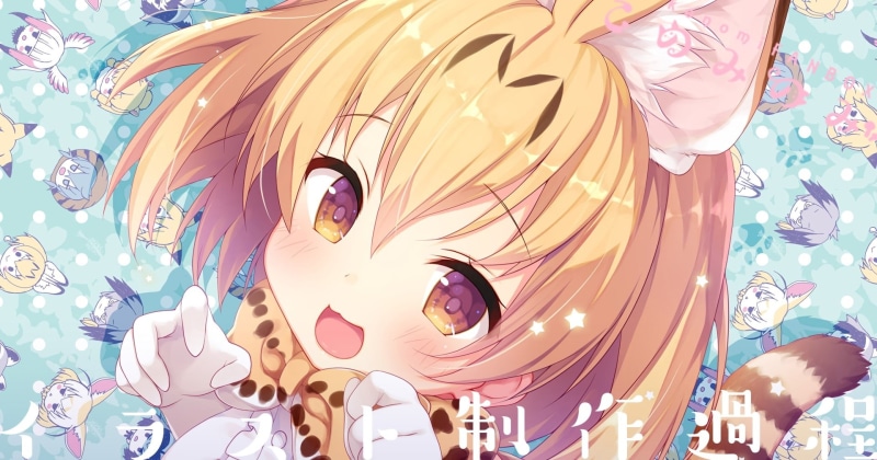 kemono, yellow, animal, com, anthropomorphism, eyes, 1080P, short, (kino, watermark, 247326, catgirl, serval, blonde, konachan, ears, kino, friends, konomi)