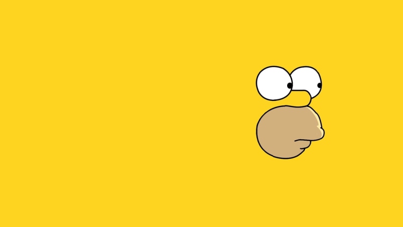Homer Simpson, representation, yellow background, shape, symbol, silhouette, homer, colored background, indoors, studio shot, yellow, creativity, minimalism
