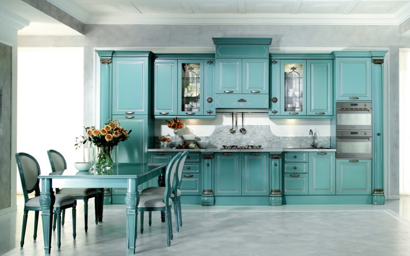 kitchen, 2K, furniture, interior design, home design, vintage