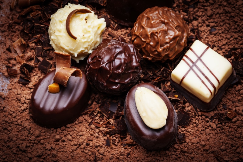 4K, food, indoors, high angle view, cocoa, close-up, candy, nut, chocolate, brown, no people, temptation, still life, indulgence, dessert, sweet, ready-to-eat