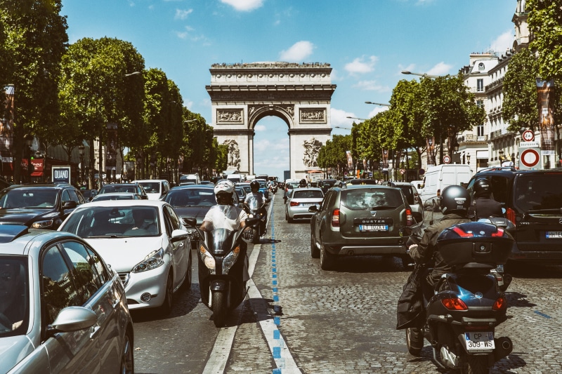 avenue des Champs-Elysees, image, angle, d, end, Arc de Triomphe, bike, europe, de, travel Destinations, land vehicle, nature, triumphal arch, elysees
