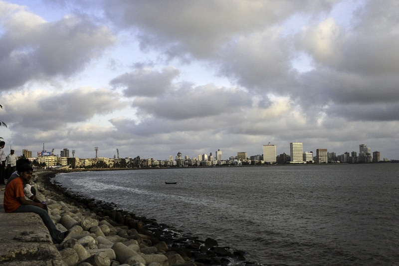 Mumbai, skyscraper, river, architecture, leisure activity, Downtown, marine, public domain, nature, sea, people, clouds, built structure, urban Skyline