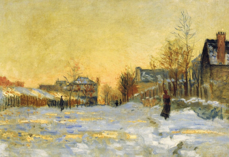 The Snow Effect. Street in Argenteuil, Claude Monet, the urban landscape, 2K, picture