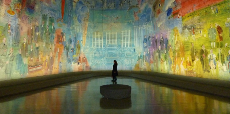 museum, stone, art, person, palais de tokyo, 5K, painting, lifestyles, color, musée dart modern, indoors, paris, digital composite, modern art, wall, france