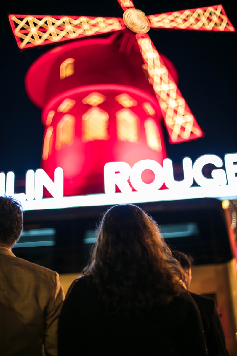 lighting equipment, lifestyles, 5K, city, portrait, evening, building exterior, human, france, night, red, front, neon, adult, face, illuminated, lighthouse
