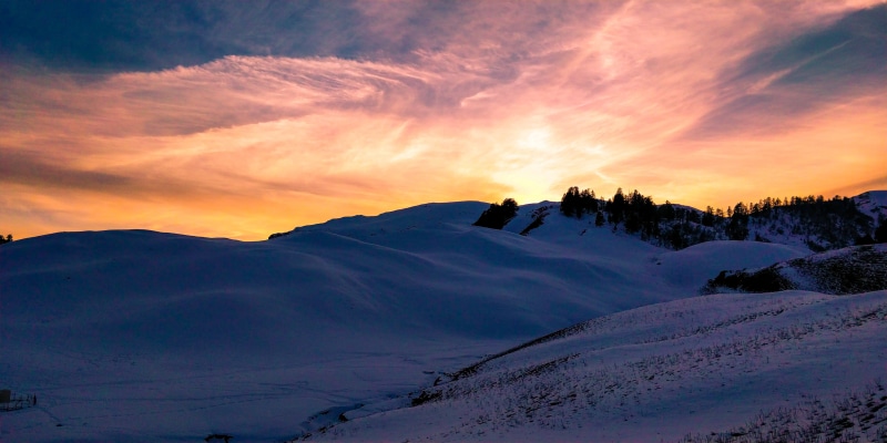 travel, landscape, dramatic sky, snowy, sunrise, dawn, sunset, cold temperature, white, adventure, cloud - sky, frozen, light, mountain peak, dusk, mountain range