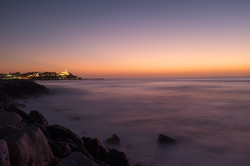 Coastline, City, dusk, 4K, Jaffa, Shoreline, Sea, Long Exposure, Sunset, Tel Aviv-Yafo, Tel Aviv District, Israel, Fujifilm  X100, nature, Beach, untitled