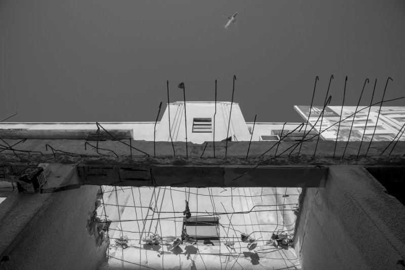 day, sea, 5K, mode of transportation, nautical vessel, architecture, low angle view, destruction, transportation, outdoors, building exterior, clear sky