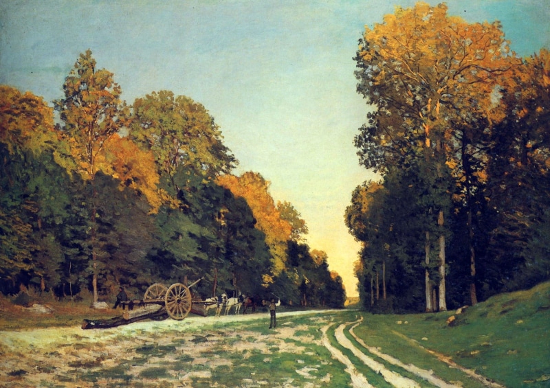The road from Chailly to Fontainebleau, Claude Monet, landscape, picture, 1080P